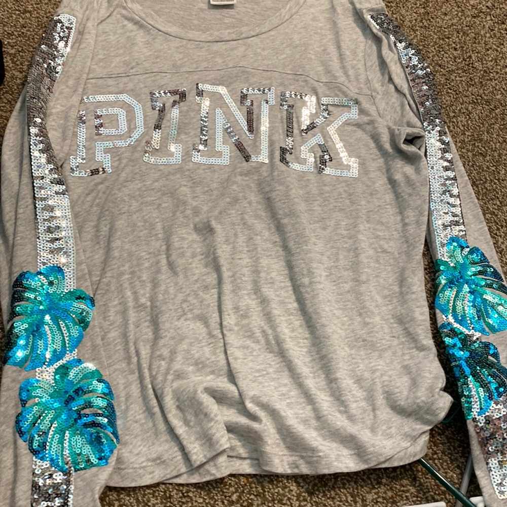 Pink sequin long sleeve